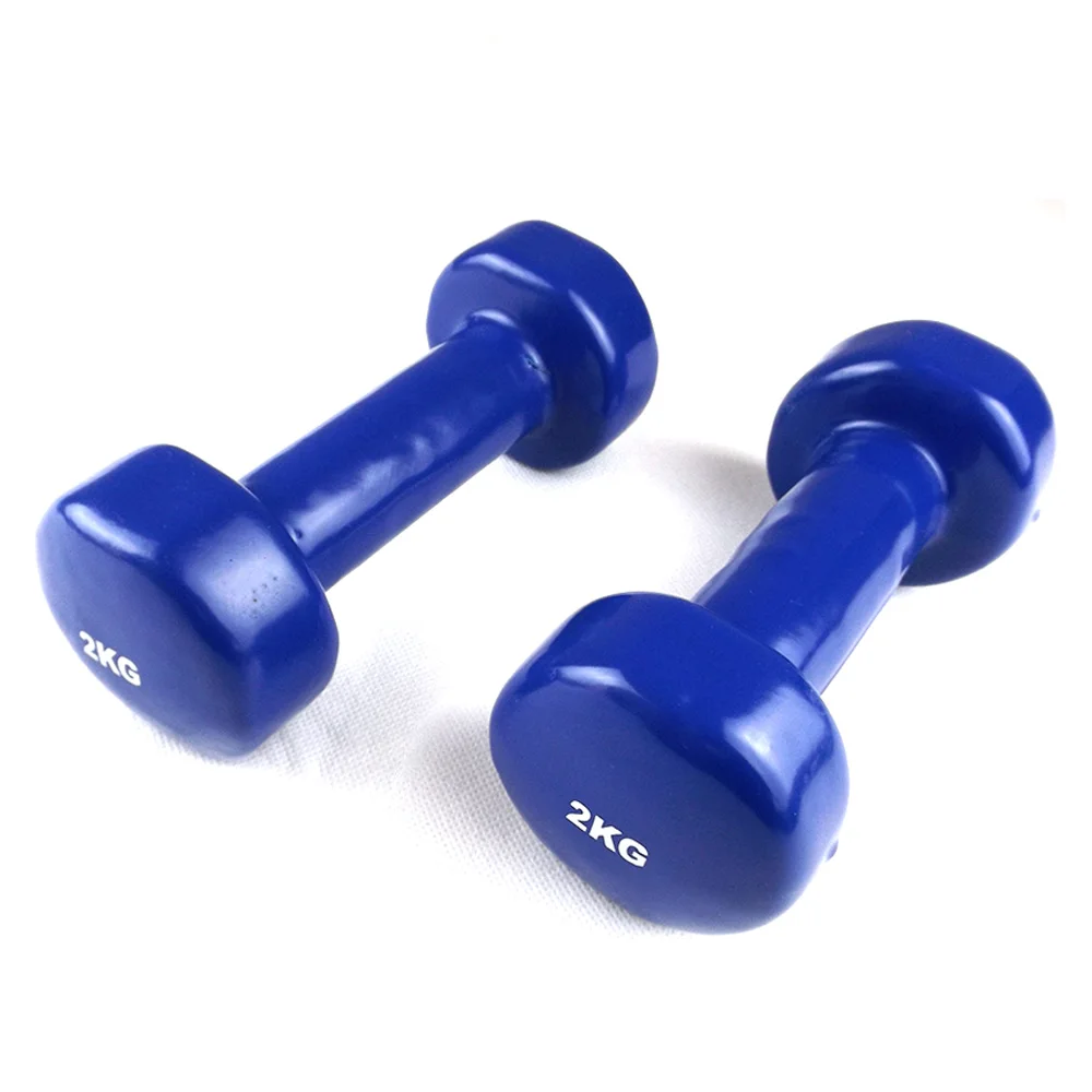 Crossfit Pelatihan Biru 2 Kg Vinyl Dumbbell - Buy 2 Kg Vinyl ...