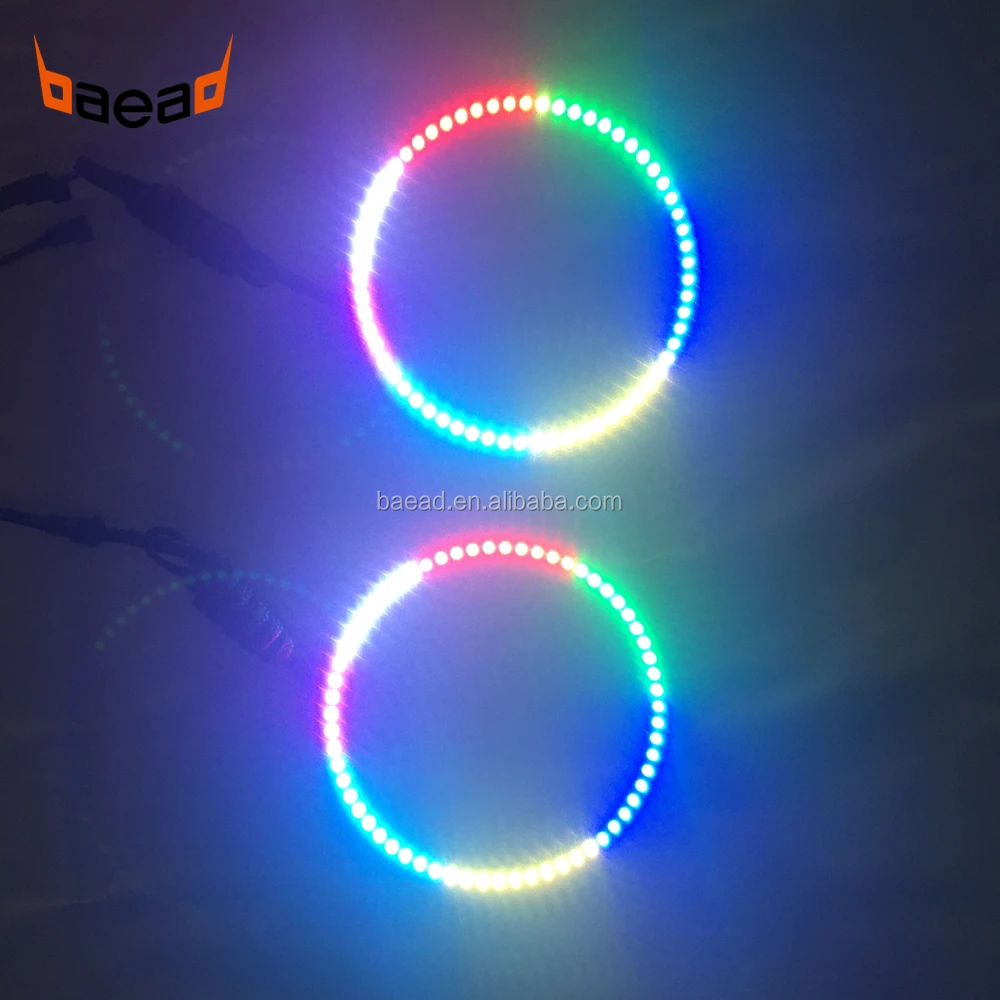 Color Changing Magic Halos Kit Led Angel Eyes 50mm For Universal Car ...