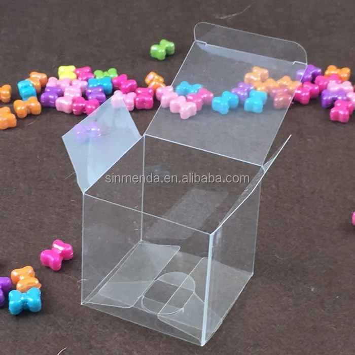 4x4x4cm Clear Pvc Favor Packaging Boxes Transparent Plastic Gift