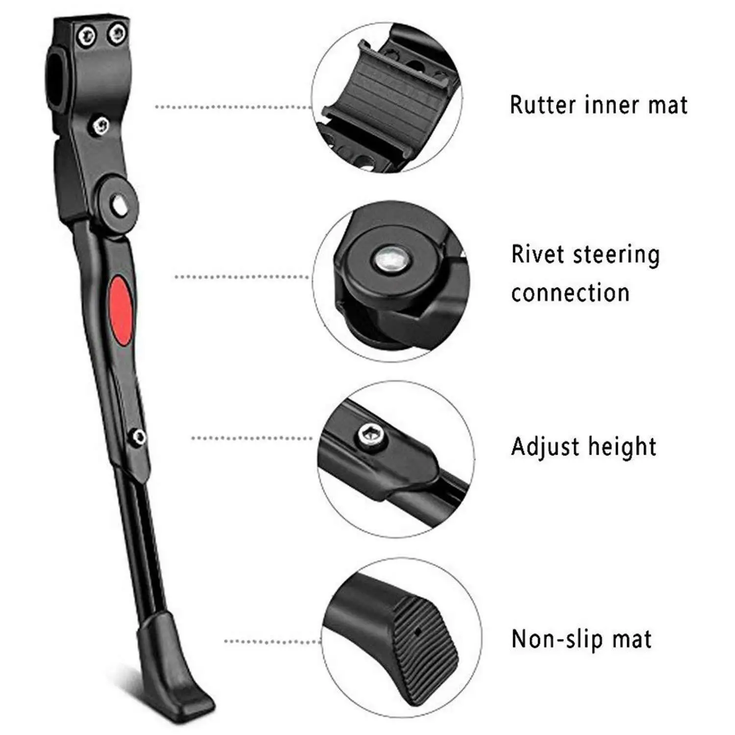 22''27'' Adjustable Bike Kickstand Side Leg Stand Aluminum Alloy Mtb