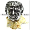 unique design unsmiling Donald Trump with a serious expression stainless steel ring for men