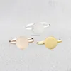 Gold Plated Disc Charm Ring No Stone Daily Wear Rings For Women Fashion jewelry