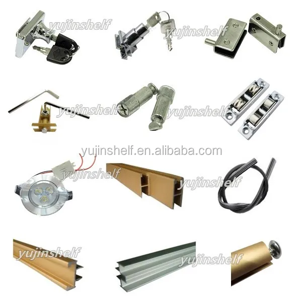 Good vision upright standing lighted glass display case, shop vitrin glass display cabinet