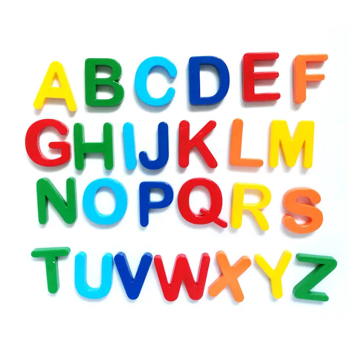 Guilty Gadgets Lot de 26 lettres de l'alphabet magnétiques multicolores de A à Z pour enfants Jouet éducatif pour réfrigérateur 