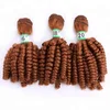 2018 New Top Quality 3pcs/lot 16" 18" 20" Black Brown Synthetic Fiber Spring Curl Grey Red Gold Hair Weave for Afro Women