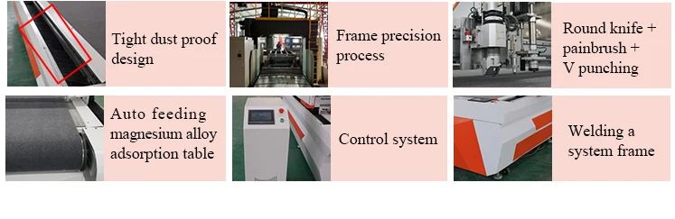 cellulose sponge carbon fiber cloth belt cutting machine leather with painbrush