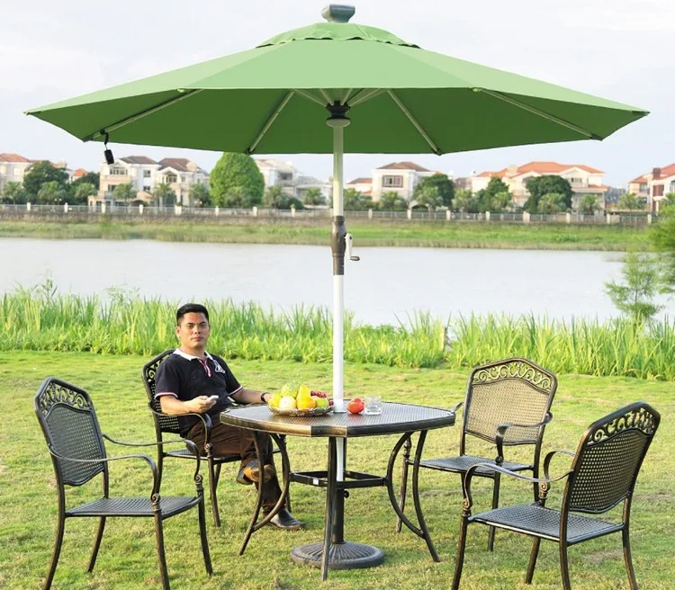 Outdoor Used Motorized Solar Led Umbrella - Buy Solar Led Umbrella