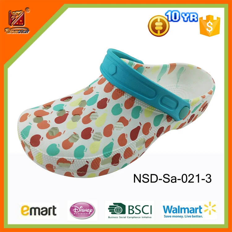 2016 fashion printing eva garden clogs