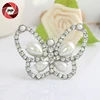 Pearl Rhinestone Table Decor Bling Supplies Wholesale Butterfly Napkin Ring