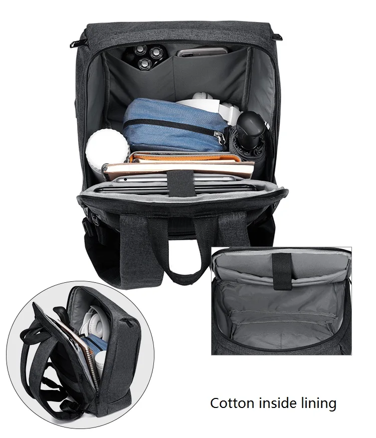 Designer Smart Anti-theft Water proof Men's Business Laptop Antitheft Backpack Back Pack Bagpack Bag with USB Charging Port