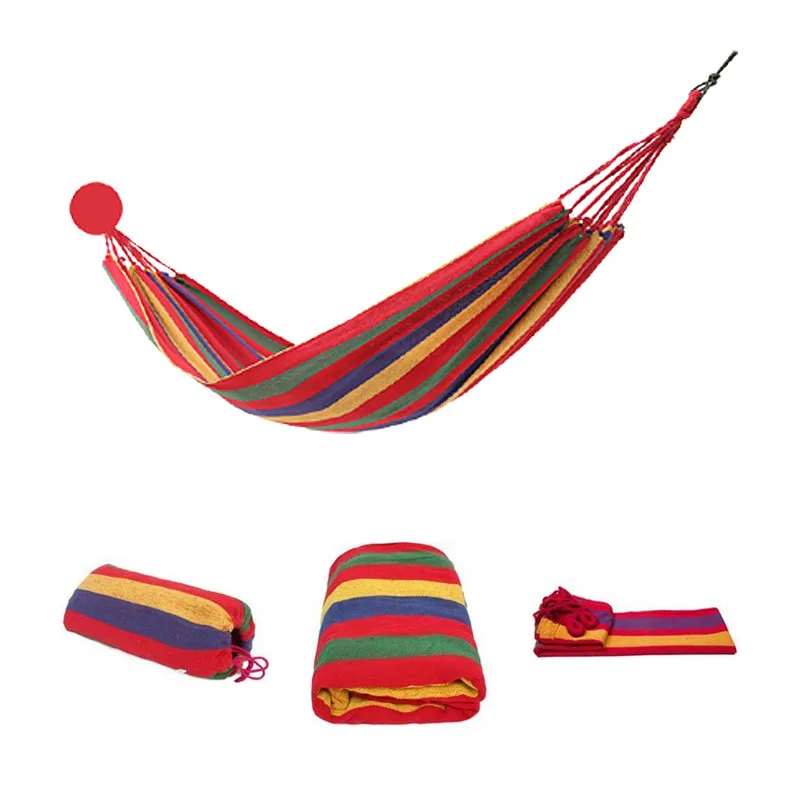 Açık Bahçe Pamuk Kanvas Hamak Taşınabilir Kamp Asılı