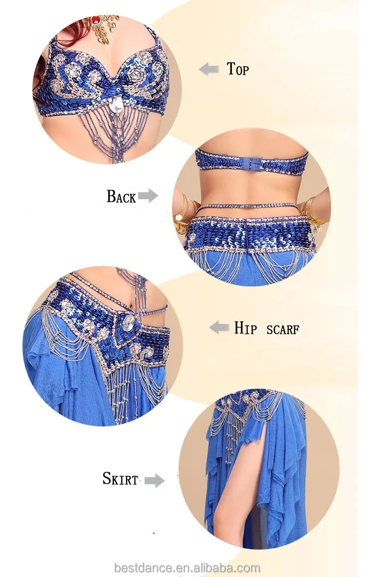 Bestdance Belly Dance Skirt Suit Costume Women Stage Dancing