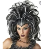 New Ladies Evil Sorceress Vampire Witch Zombie Elvira Halloween Fancy Dress Cosplay Wig FW2326