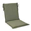 Fitted outdoor replacement cushions waterproof memory foam green chaise lounge cushion