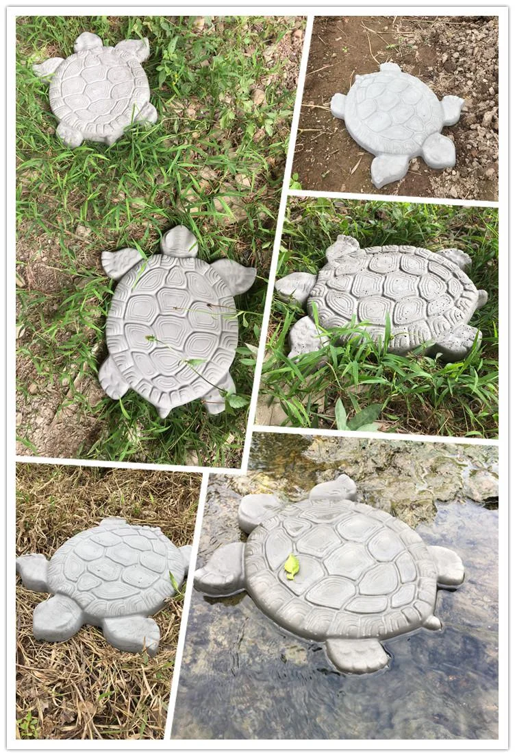 Dyttdg School Supplies Pack Turtle Stepping Stone Concrete Cement Mould ABS Tortoise Garden 44cm Coaster Resin Mold, Size: 44.5x38.5x4, Black