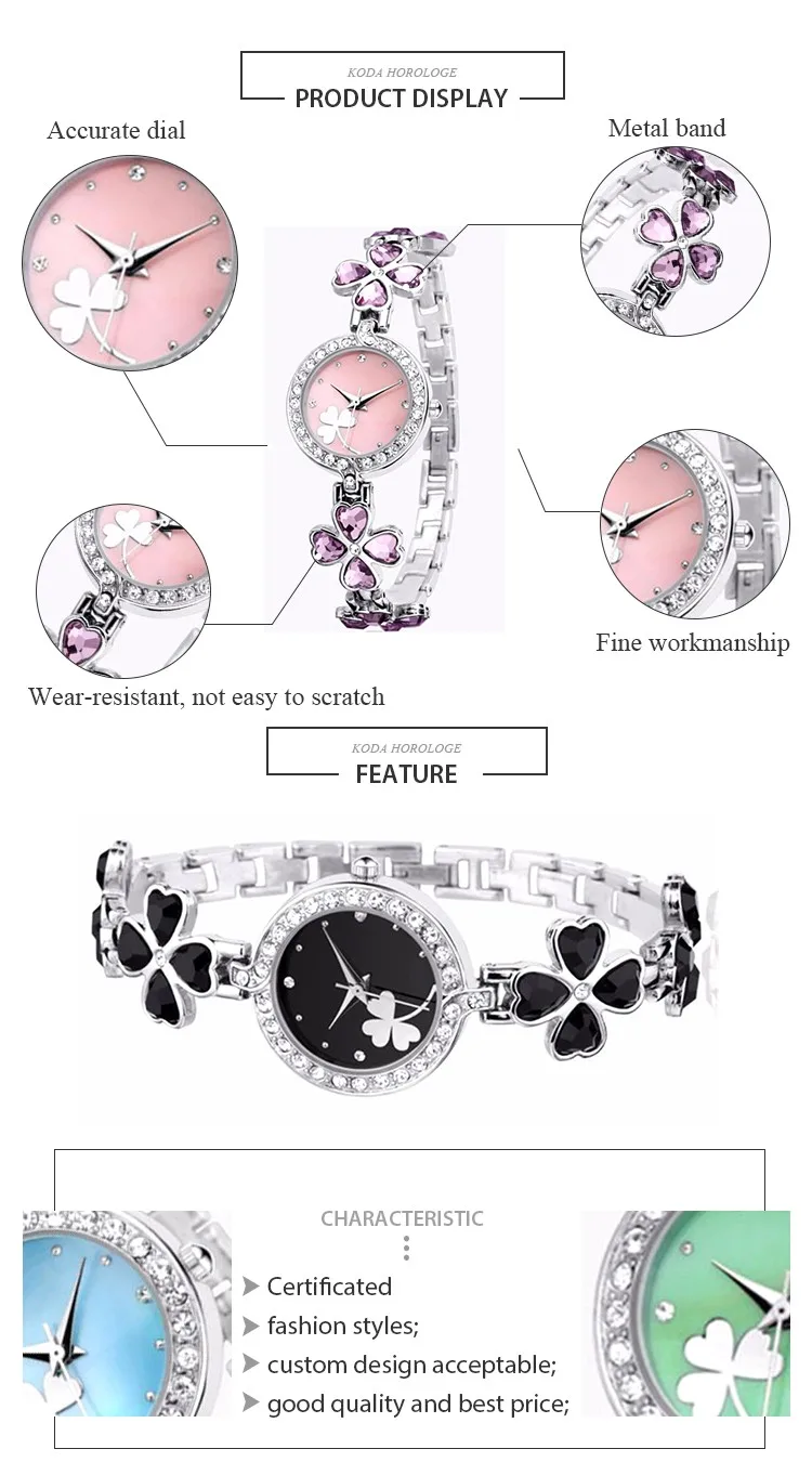 24mm kimo ready to ship fashion ladies alloy material women bracelet watches