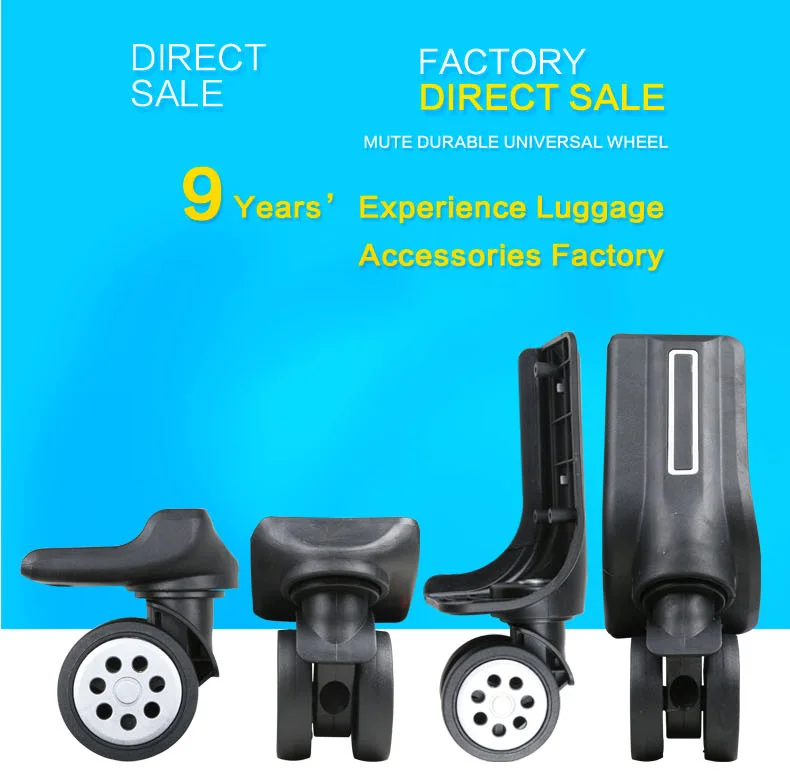 China Made Plastic Corner Caster Luggage Wheel 360 Rotarive Parts