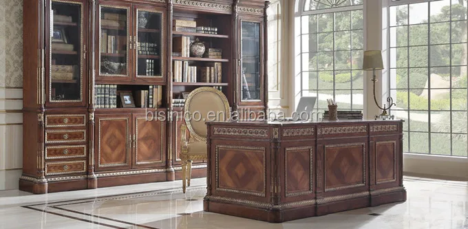 British Retro Design Home Office Furniture Replica Executive Desk British Retro Design Home Office Furniture Replica Executive Desk Chair Bookcase Antique Reproduction Wooden Writing