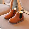 Kids Shoes Boys Boots New Autumn Winter Solid Gentleman Fashion Martin Boys Shoes Kids Soft Outdoor Girls Boots Shoes Size 21-30