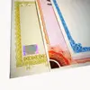 Custom design anti-conterfeiting security certificate printing with hologram laminated