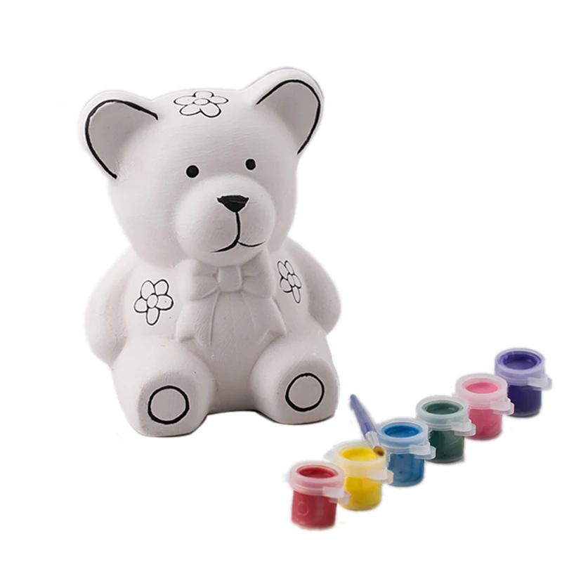 Diy Unpainted Ceramic Products Bisque Paint Your Own Ceramic Cute Bear