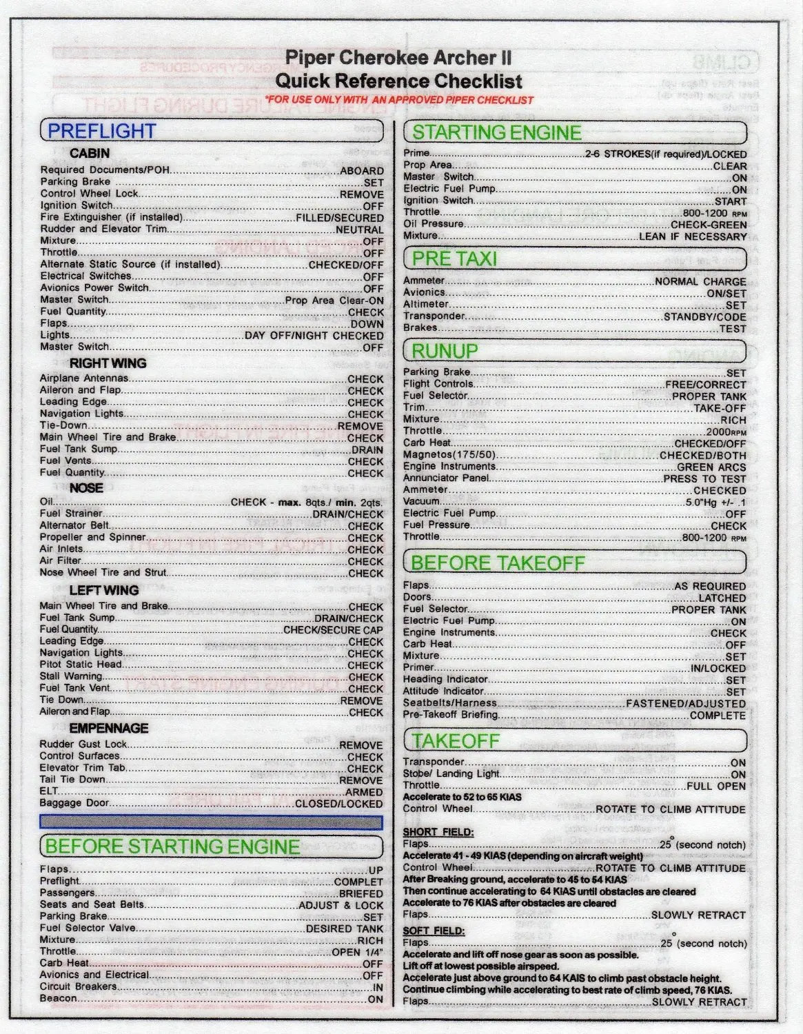 Buy Piper PA28-181 Archer III Pilots Information Manual (part# 761-868 ...