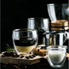 Factory Supplied Bodum Style LFGB Standard 350ML Big Capacity Double Wall Personalissed Glass Cup