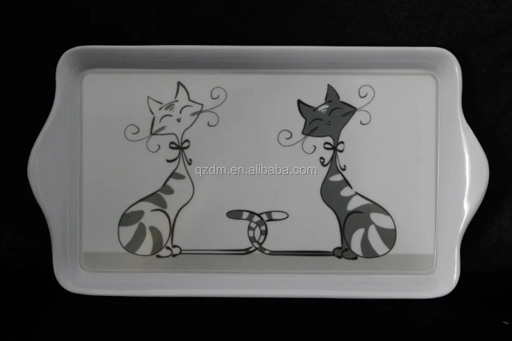 Customized Designs Melamine serving tray Plastic Tea tray