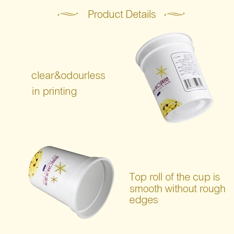 900ml Iml Pp Disposable Ice Cream Cup With Lids Plastic - Buy Ice Cream ...