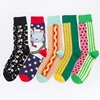 2018 Fashion High Quality Men's Fun Cotton Fruit Food Creative Happy Crew Socks