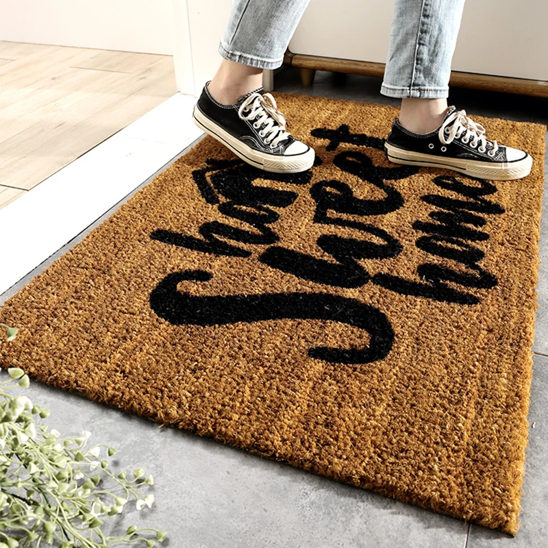 Hot Sale Amazon Doormats Anti Dust Rubber Back Plain Coco Coir Coconut