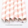 SR Thick One Side Sharp Paper Straws Biodegradable 4layers Pink Stripe Paper Straws 100pc for Smoothie Milkshake