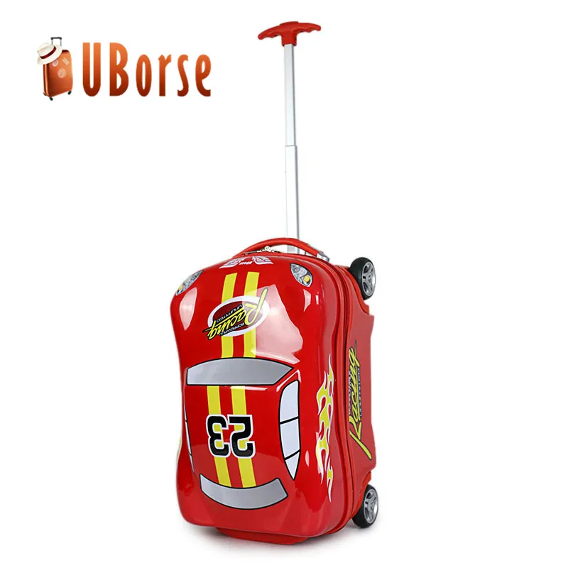 16'' 3D carton kids school bag set children trolley luggage case