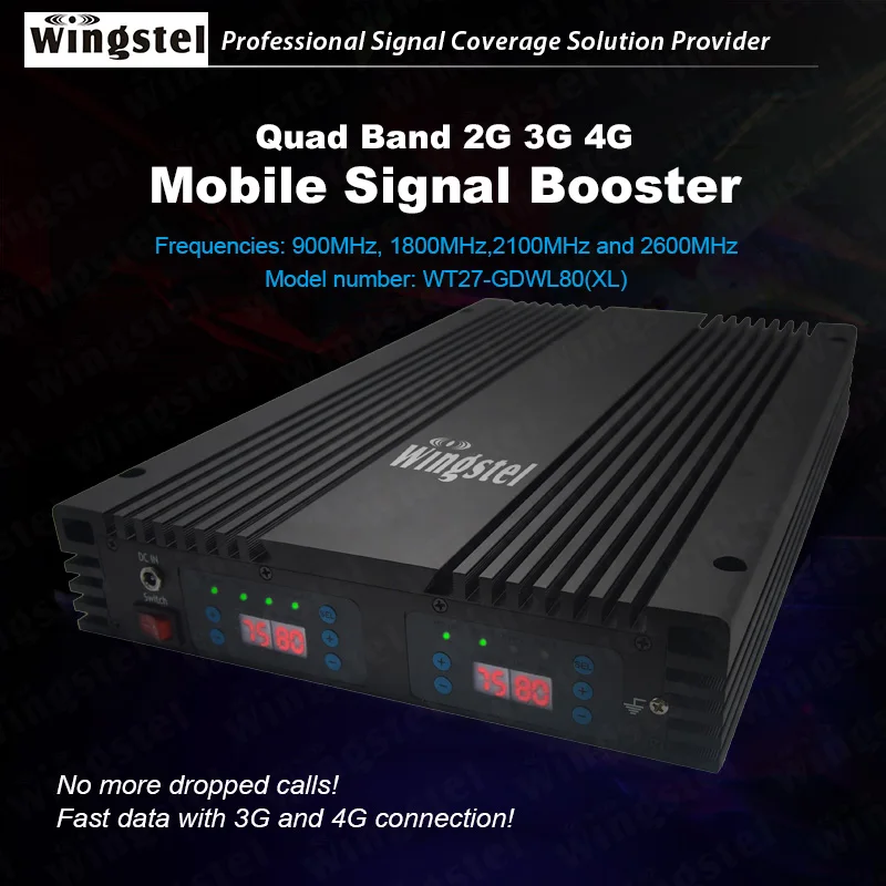 2year warranty 2g 3g 4g 5bands 700 900 1800 2100 2600 MHz factory high power signal booster