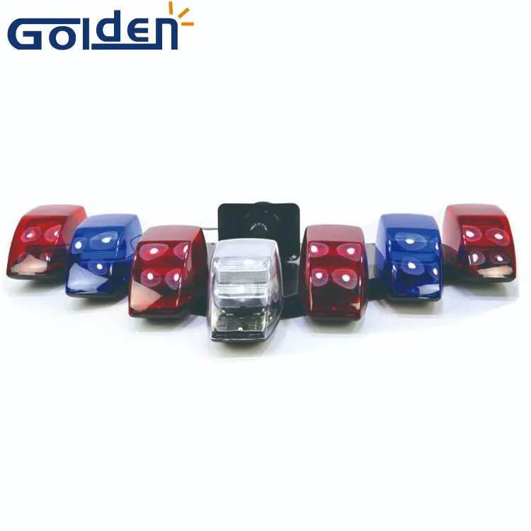 Rotary Emergency Micro Halogen Vshaped Police Light Bars Exterior Car