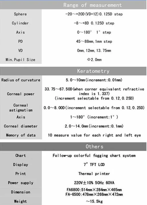 BS-FA-6800 Auto Refractometer Keratometer Price for Ophthalmology (5).png
