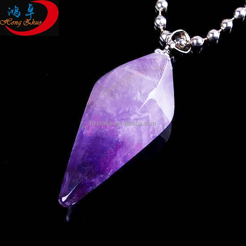 Amethyst Quartz Opalite Gemstone Crystal Healing radiesthésie Chakra Pendentif Pendule