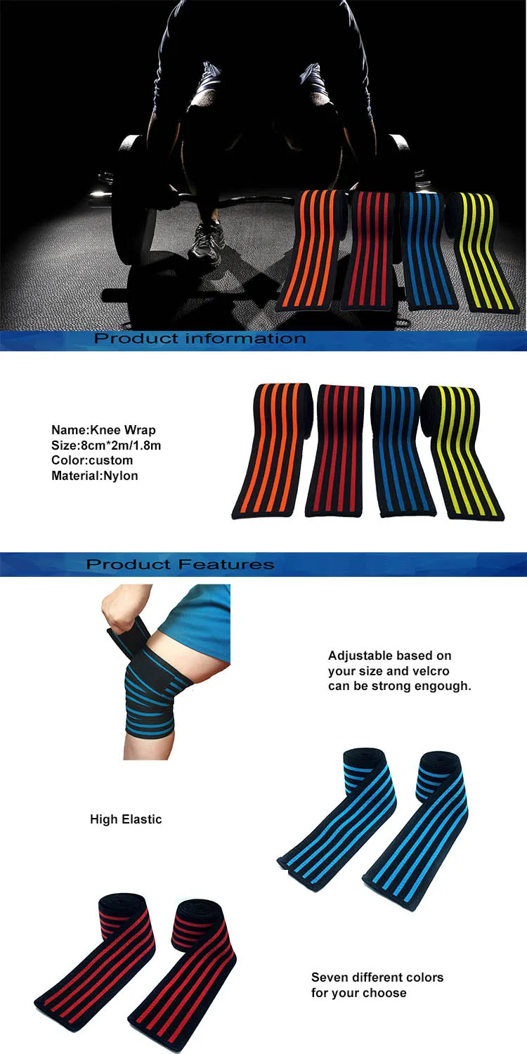Amazon Adjustable Elastic Knee Wraps Nylon Training Wods Knee Support