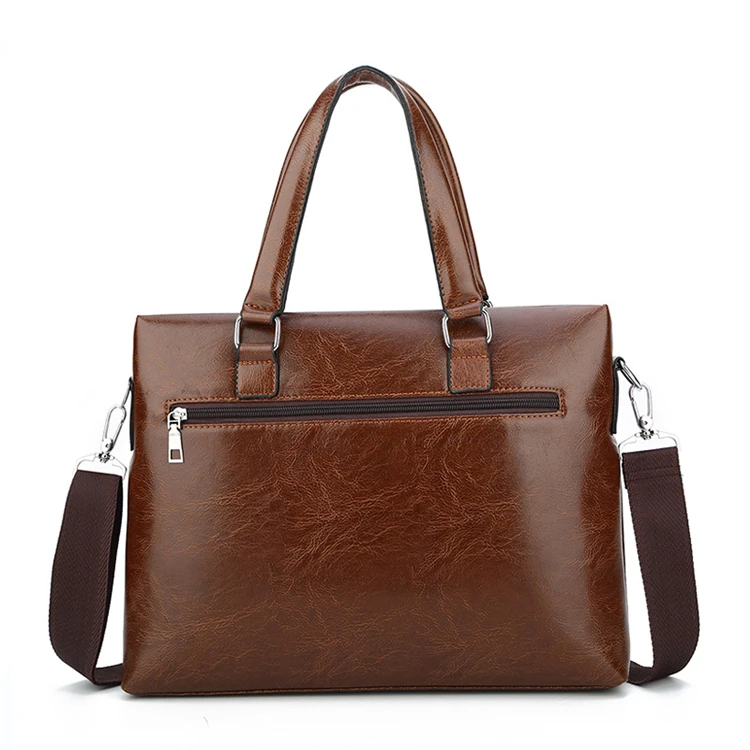 men's leather computer briefcase bag