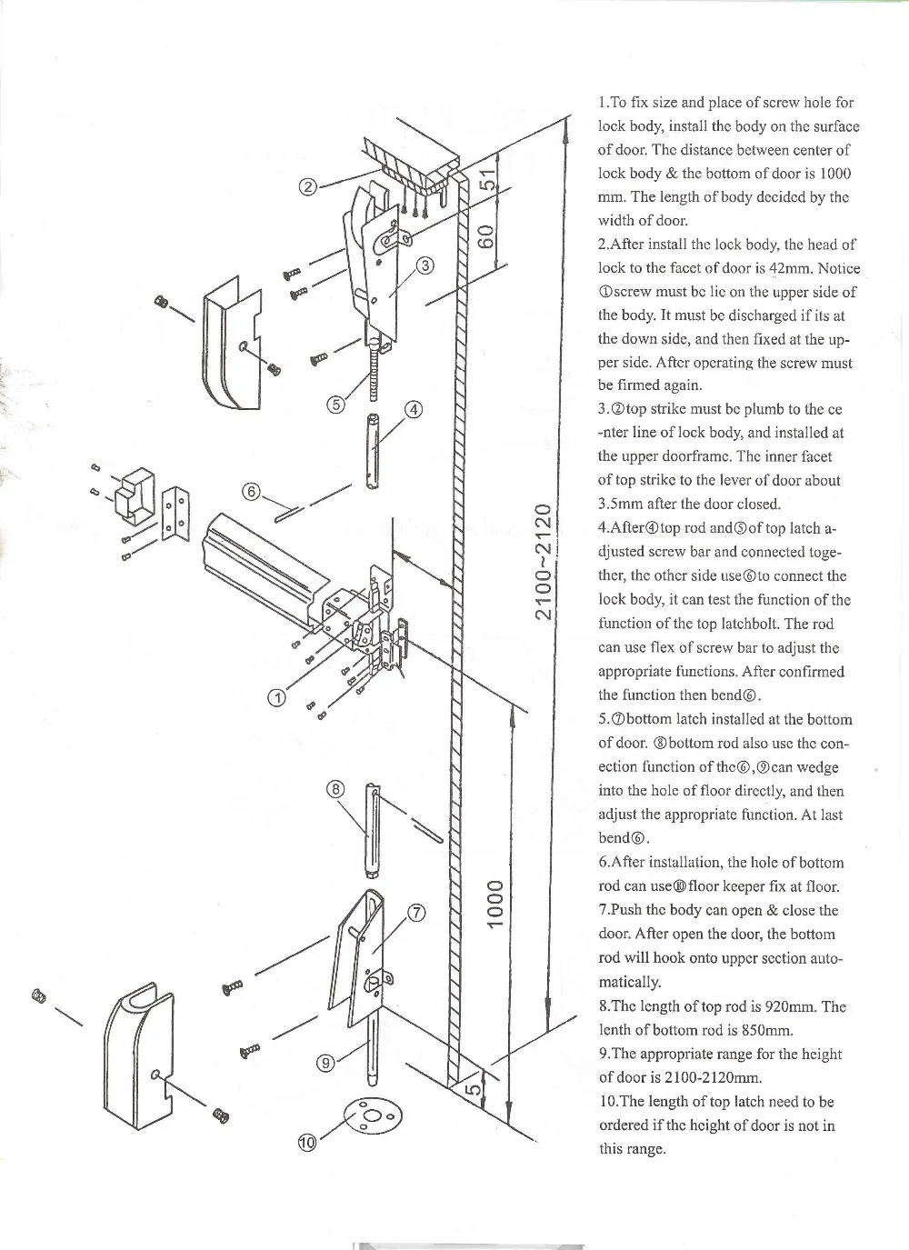 Dk1620 Panic Bar Device,Two Point Locking Buy Panic Bar Device,Push