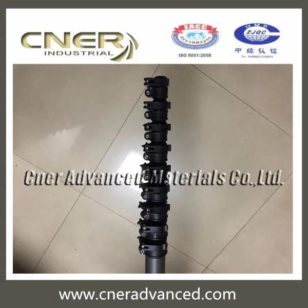 carbon fiber extended tube in matt finish with clamps