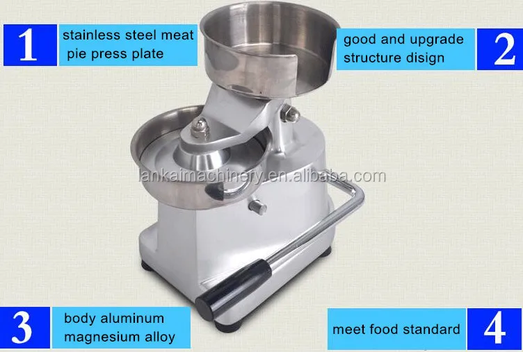 Food Standard Manual Hamburger Meat Pie Machine Manual Meat Pie Press