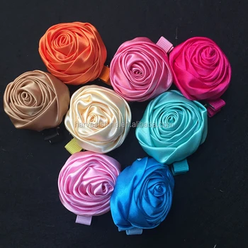 small rose hair clips