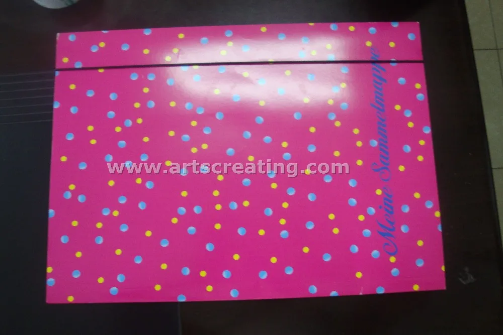 A4 Size Office Handmade Paper Cardboard 3 Flaps Glossy Paper Lamination