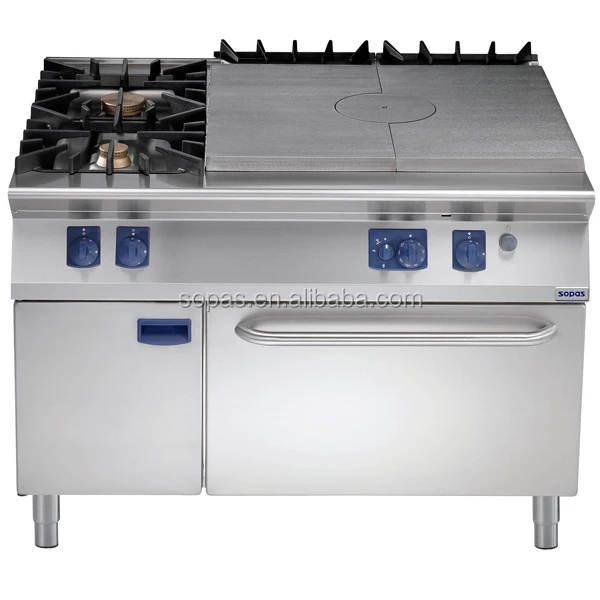 Soppas Peralatan Dapur Komersial 900 Seri Polos Terbaik Gas Oven Soppas Peralatan Dapur Komersial 900 Seri Polos Terbaik Gas Oven Dengan 2 Pembakar