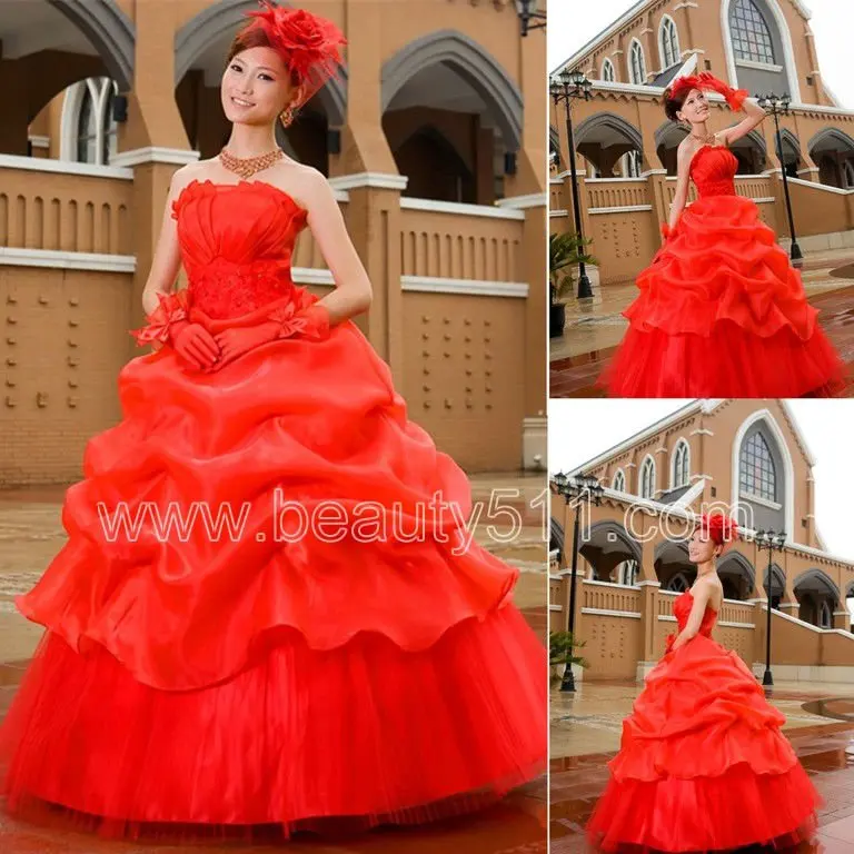 New Style Red Princess Ball Gown 