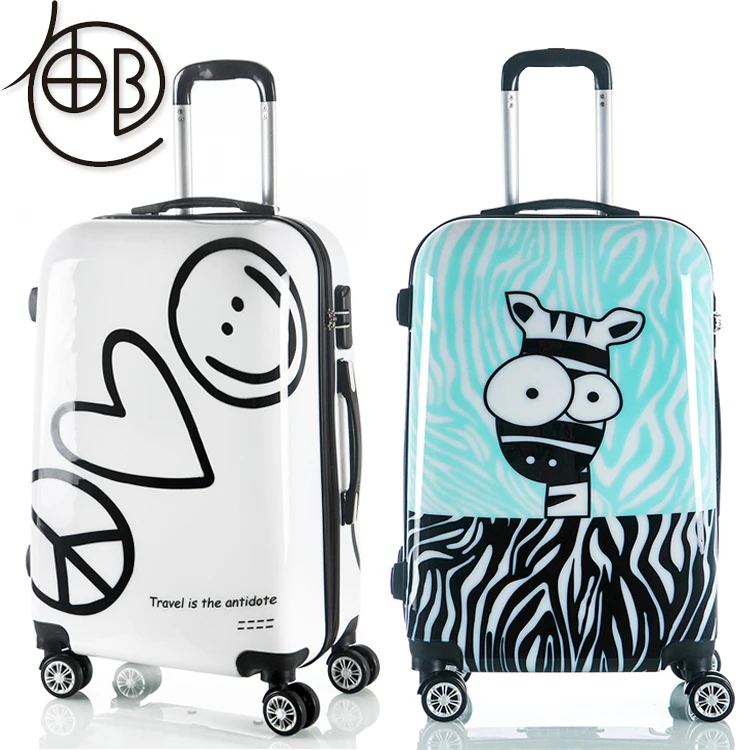 printed luggage trolley