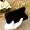 2019 Sell black natural yak horn gua sha jade back massage tool