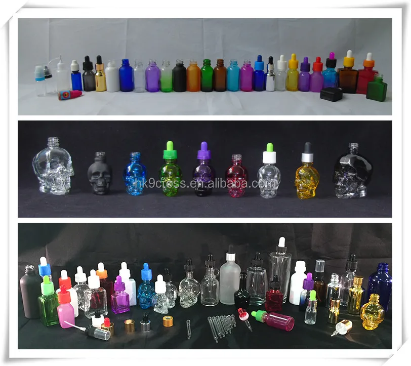 empty glass dropper bottle for e liquid juice smoke oil packaging