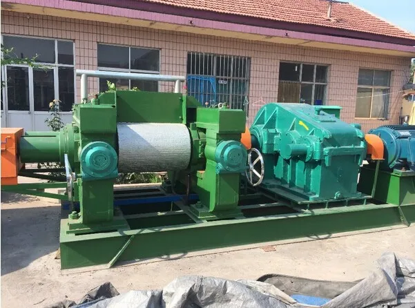 High Capacity Rubber Crusher With Double Groove Roll/tire Crusher ...